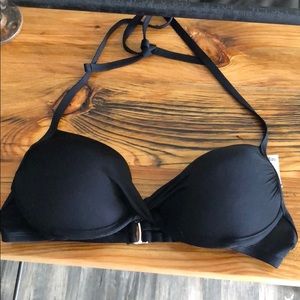 Mossimo padded black bathing suit top size large